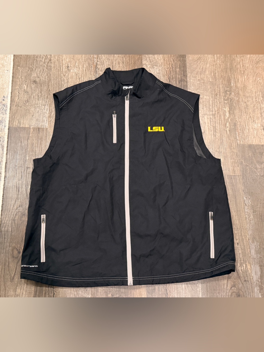 Ping Black LSU Sleeveless Golf Vest